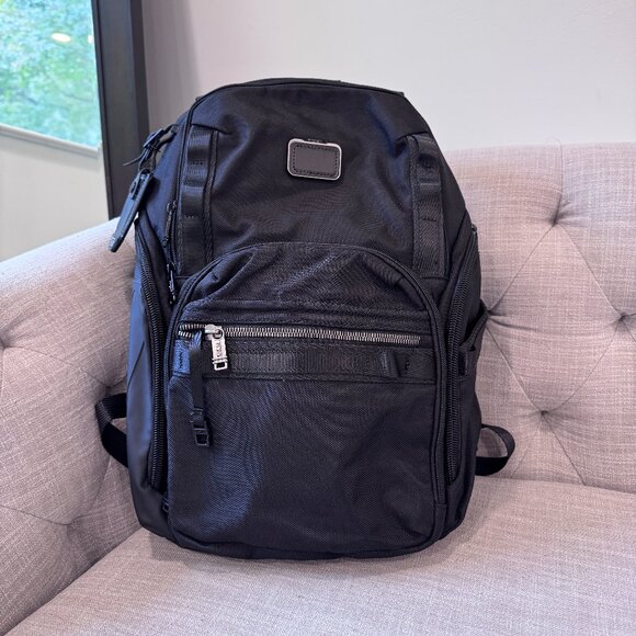 Tumi men’s black Alpha bravo search backpack - Picture 1 of 8